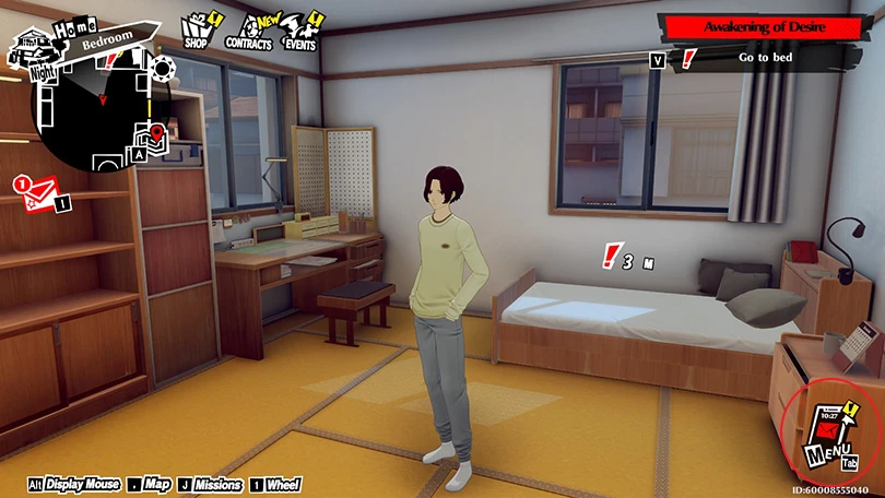 Le menu de P5X
